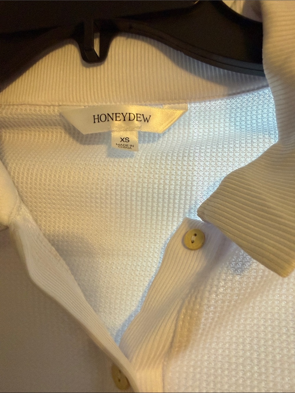 Honeydew Intimates White Button-Up Pajama Set - Picture 4 of 4